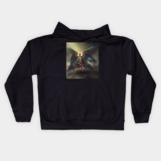 Castiel Winged Hussar Kids Hoodie by GioGui